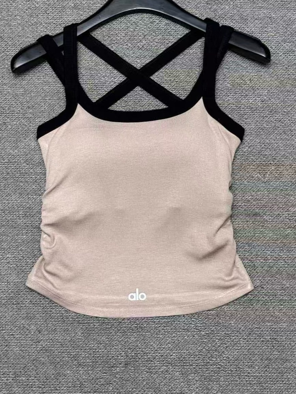 ALO Yoga Tank Top with Black Cross-Back Straps